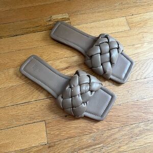 Leather slides